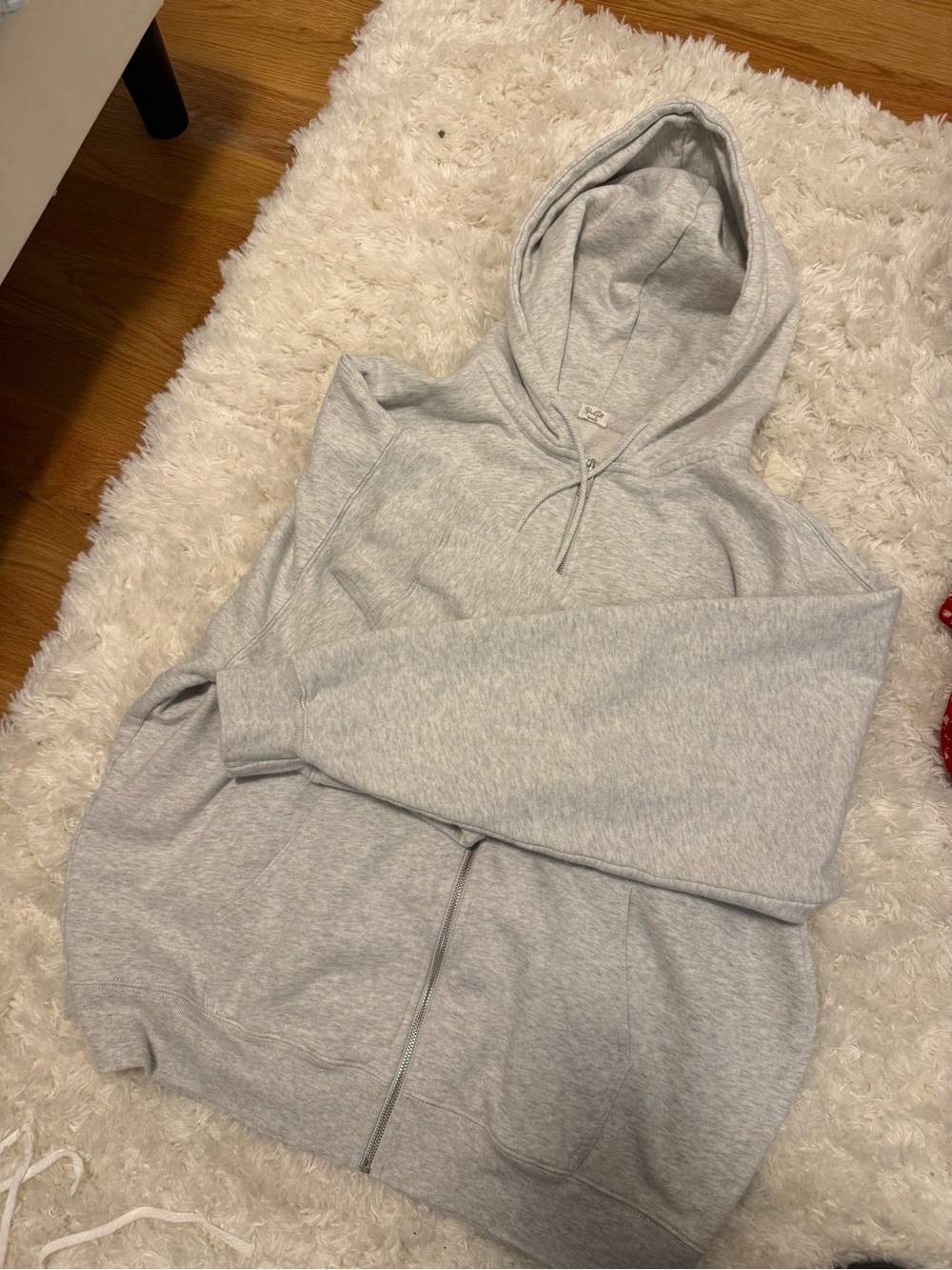 Brandi Melville Gray Zip-Up Hoodie - Soft Everyday Sweatshirt